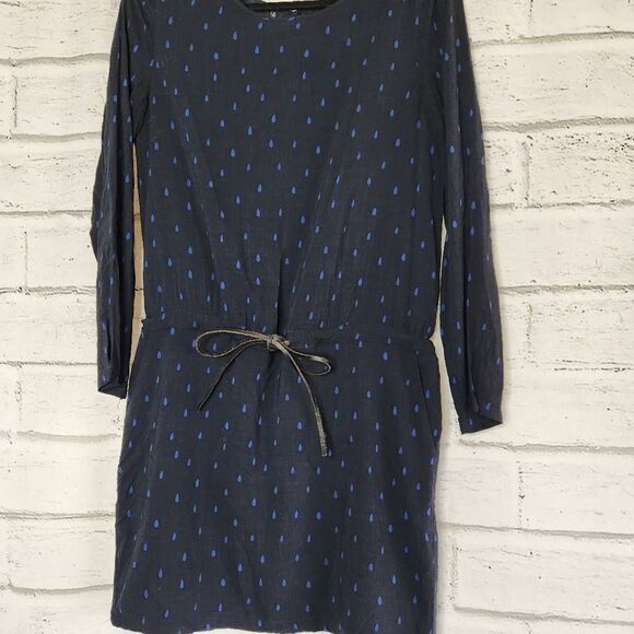 Maison Scotch Women's Tear Drop Print Long Sleeve Shift Dress Size 2 Viscose - Picture 3 of 14